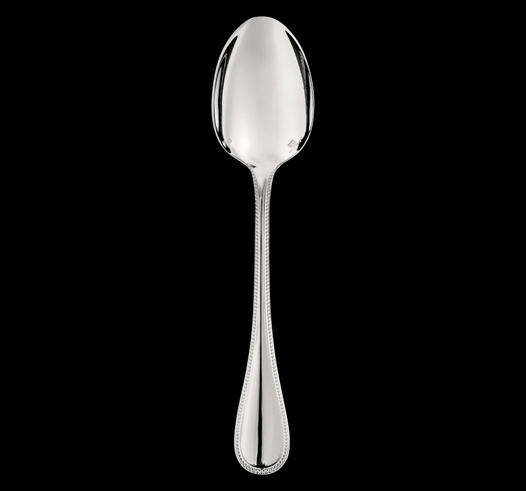 Christofle, Perles cutlery, silver plated, Standard dinner spoon