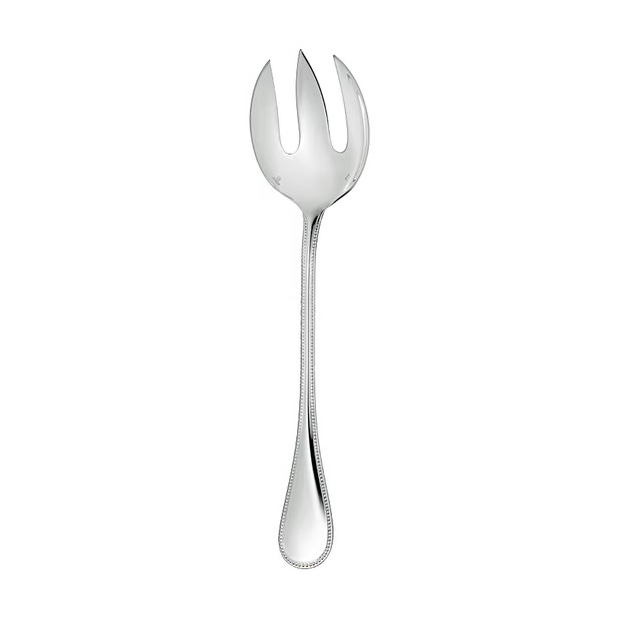 Christofle, Perles cutlery, silver plated, Salad serving fork