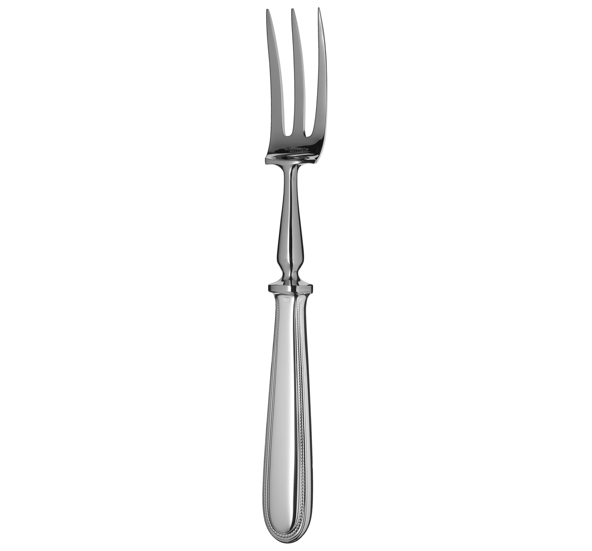 Christofle, Perles cutlery, silver plated, Carving fork