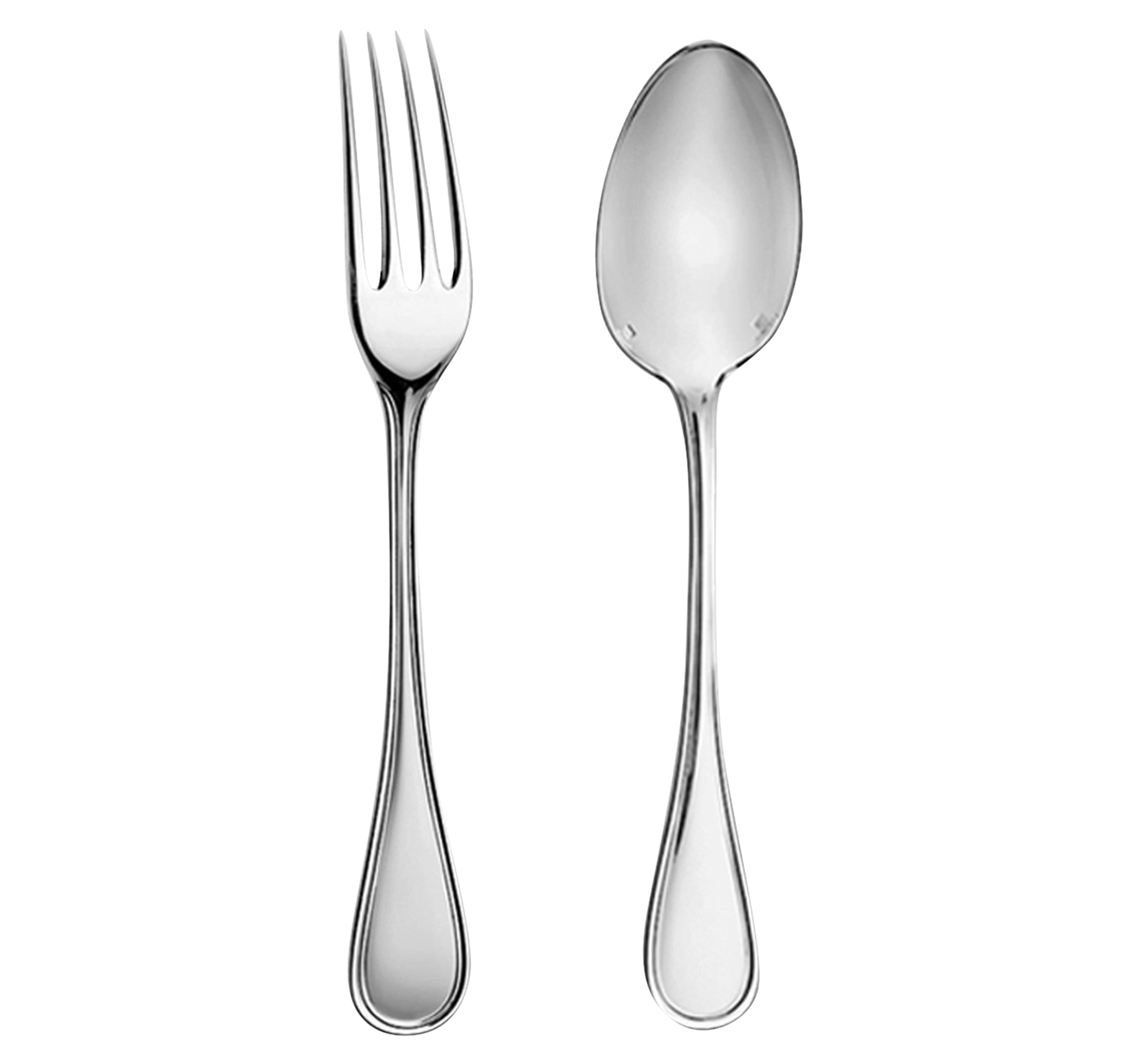 Christofle, Albi cutlery, silver plated, Flatware set for children (2 pieces)