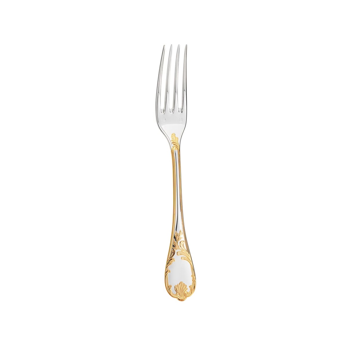 Christofle, Marly, silver plated - gold accent, Standard dinner fork