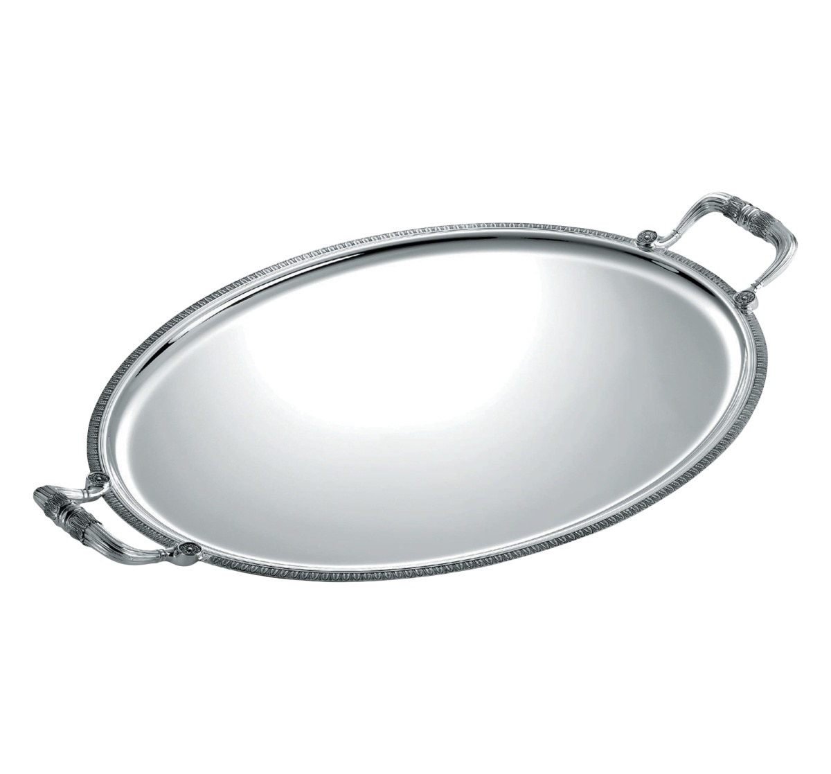 Christofle, Malmaison accessories, Oval tray with handles
