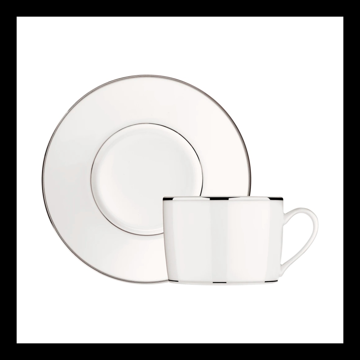 Christofle, 	Albi Platinum, Tea cup and saucer