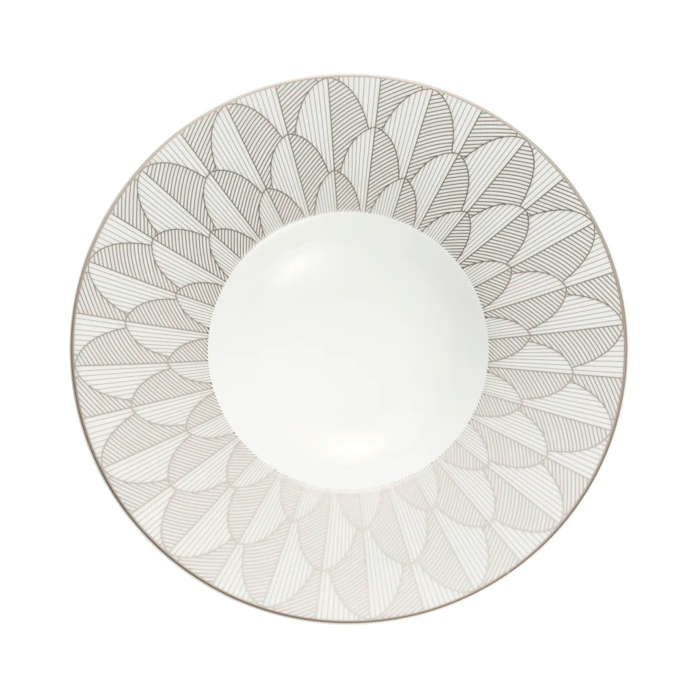 Christofle, Malmaison Impériale Platinium, Large rim plate