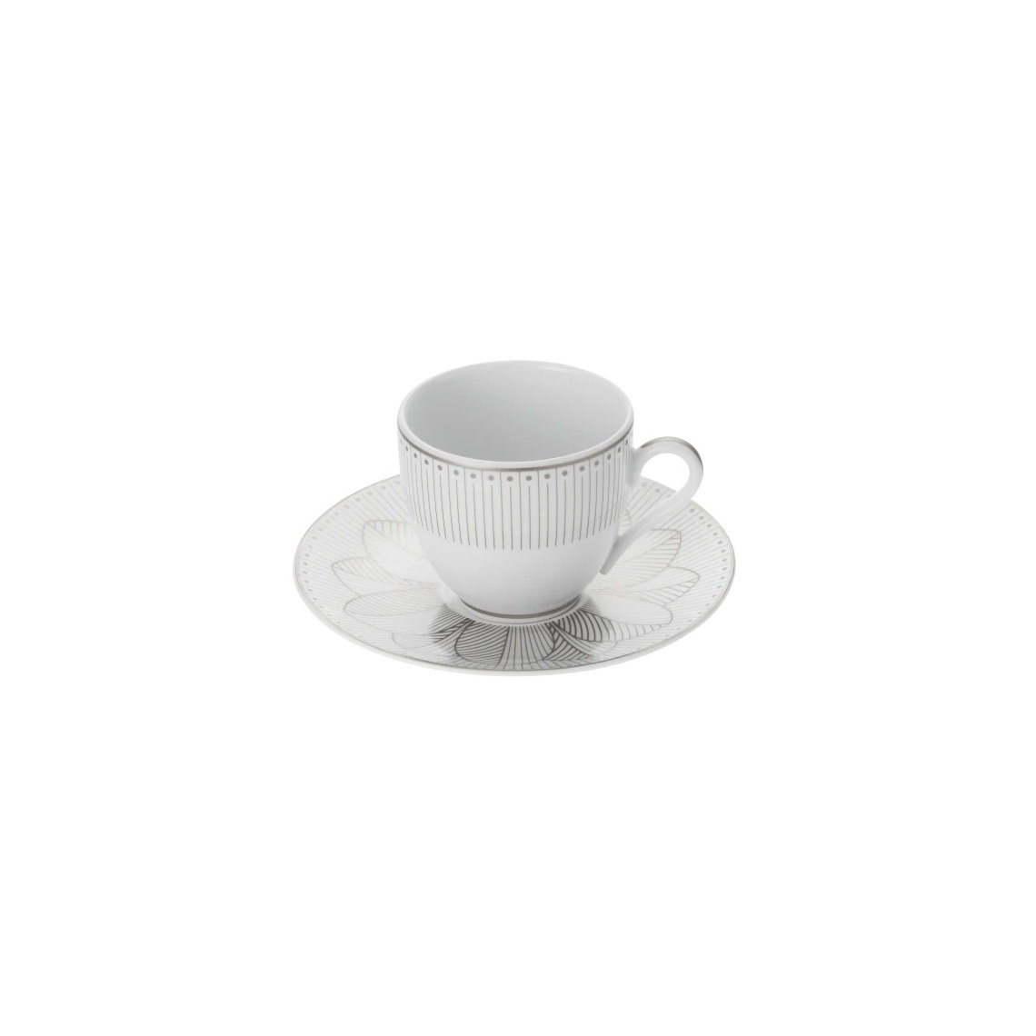 Christofle, Malmaison Impériale Platinium, Coffee cup and saucer