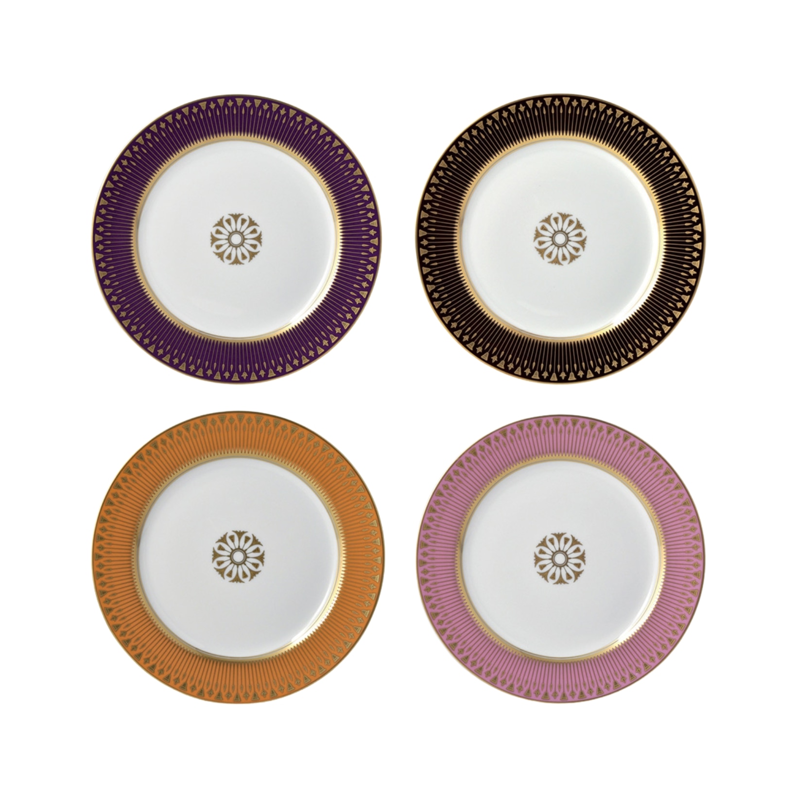 Bernardaud, Soleil levant, Set of 4 dessert plates