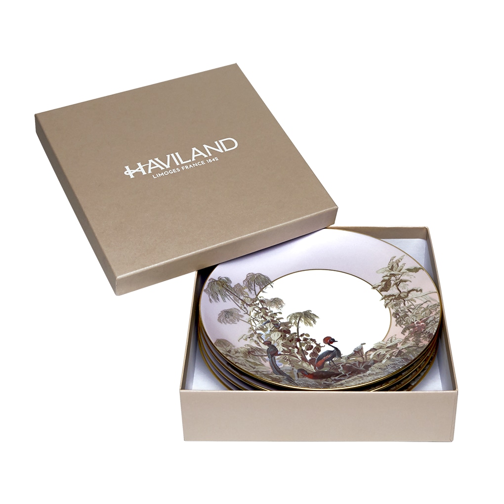 Haviland, Le Brésil, Set of 4 dessert plates