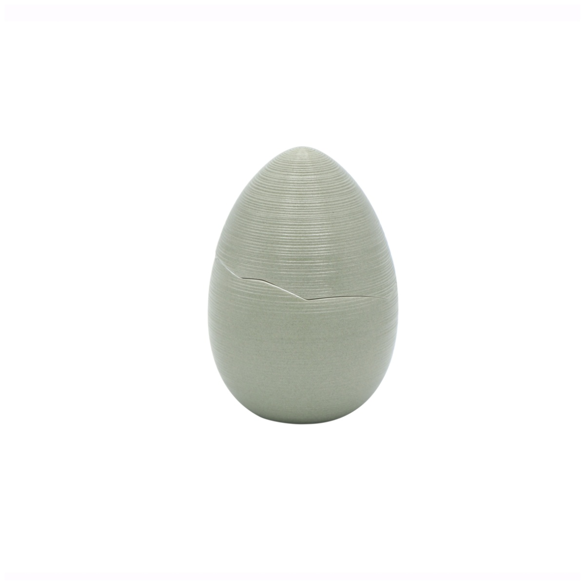 J.L Coquet, Hémisphère Kaki Green, Porcelain egg small