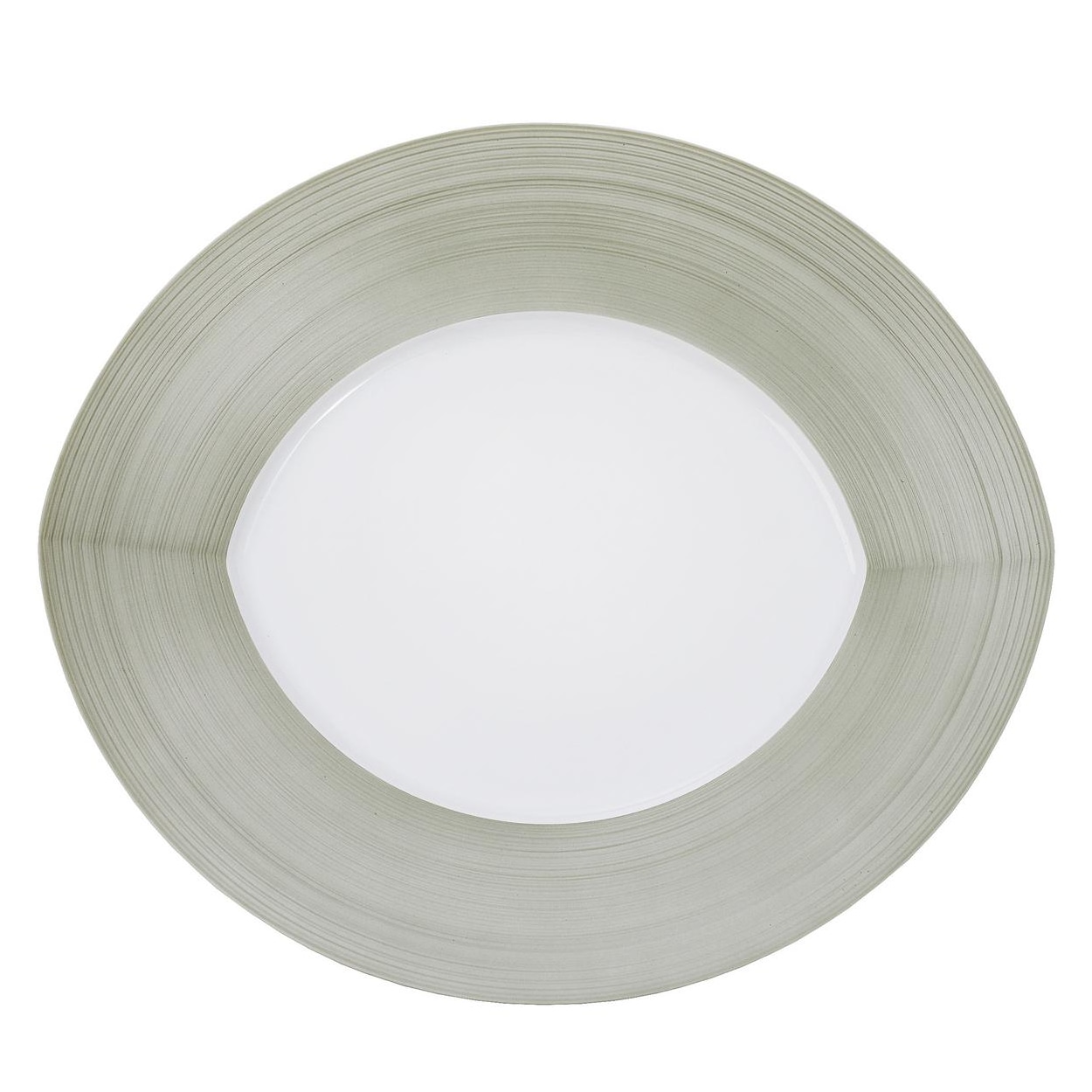 J.L Coquet, Hémisphère Kaki Green, Oval platter