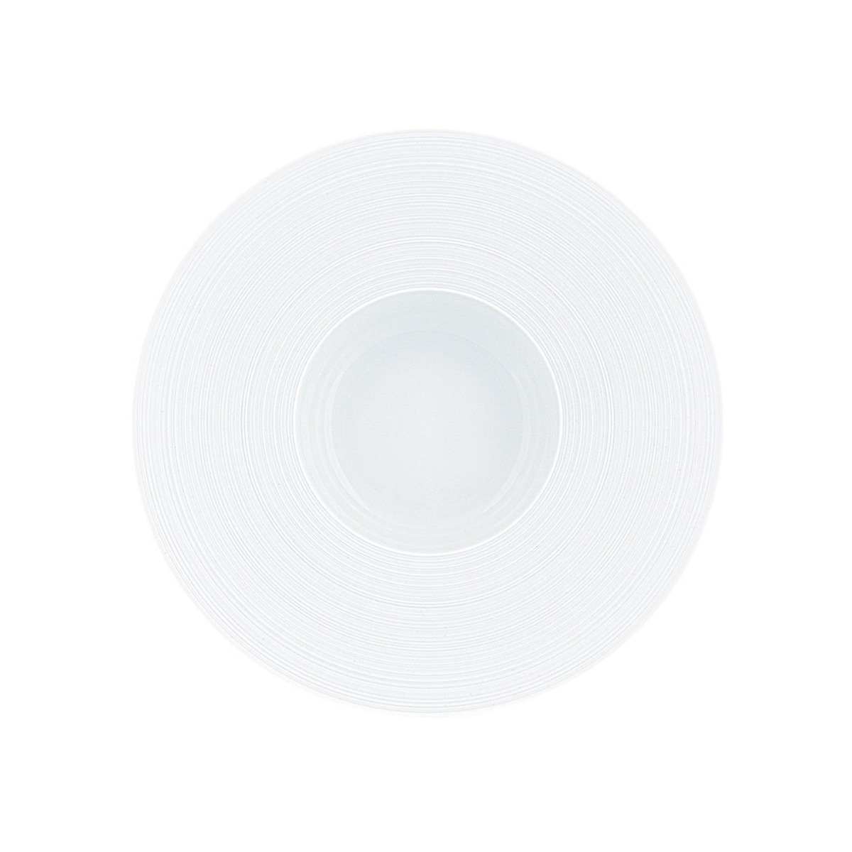 J.L Coquet, Hémisphère White Satin, Rim soup plate, large