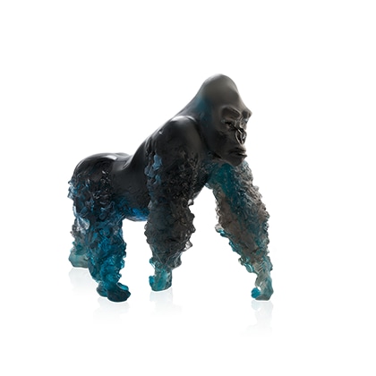 Daum, Univers Animaliers, Gorille a dos argenté by Jean-No, 125 ex