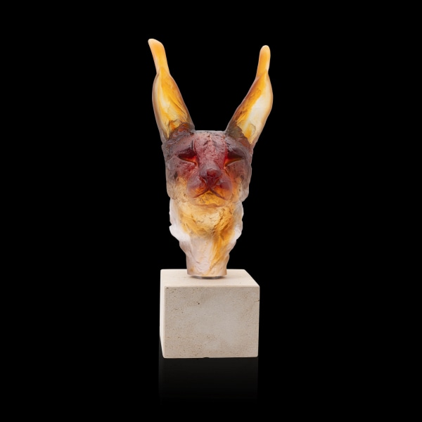 Daum, Univers Animaliers, Caracal Head by Isabelle Carabantes, 75 ex