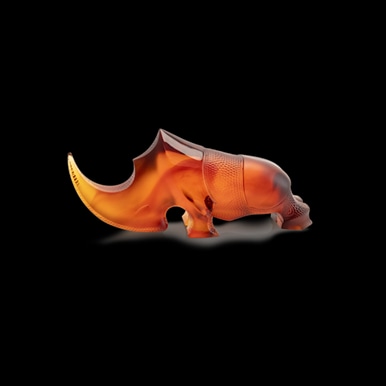 Daum, Univers Animaliers, Ongava Rhinoceros by Gé Pellini, 125 ex