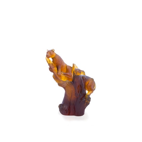 Daum, Univers Animaliers, Leopard pencil holder