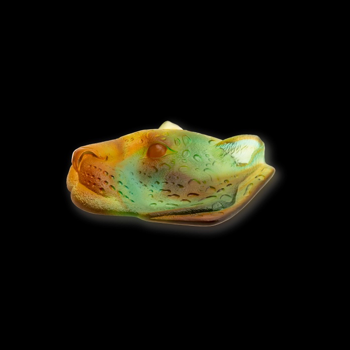 Daum, Univers Animaliers, Tropical leopard tray