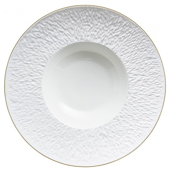 Raynaud, Minéral Gold Rim, Deep plate with rim large