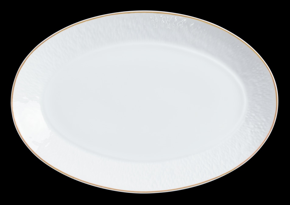 Raynaud, Minéral Gold Rim, Oval platter small