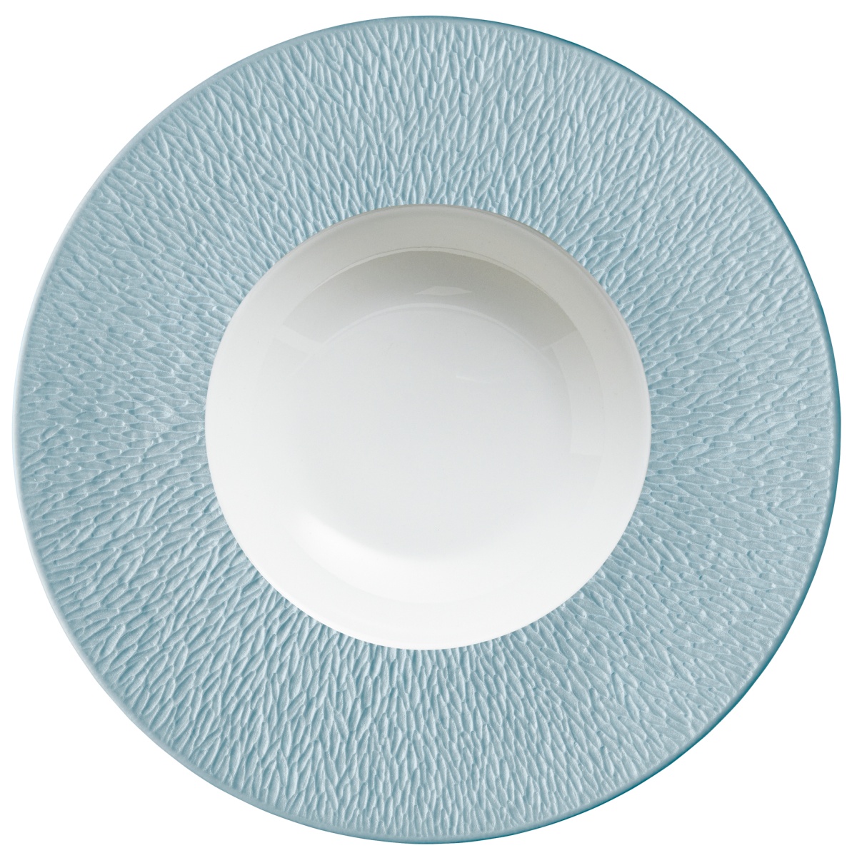 Raynaud, Minéral irisé Sky Blue, Deep plate with rim, large