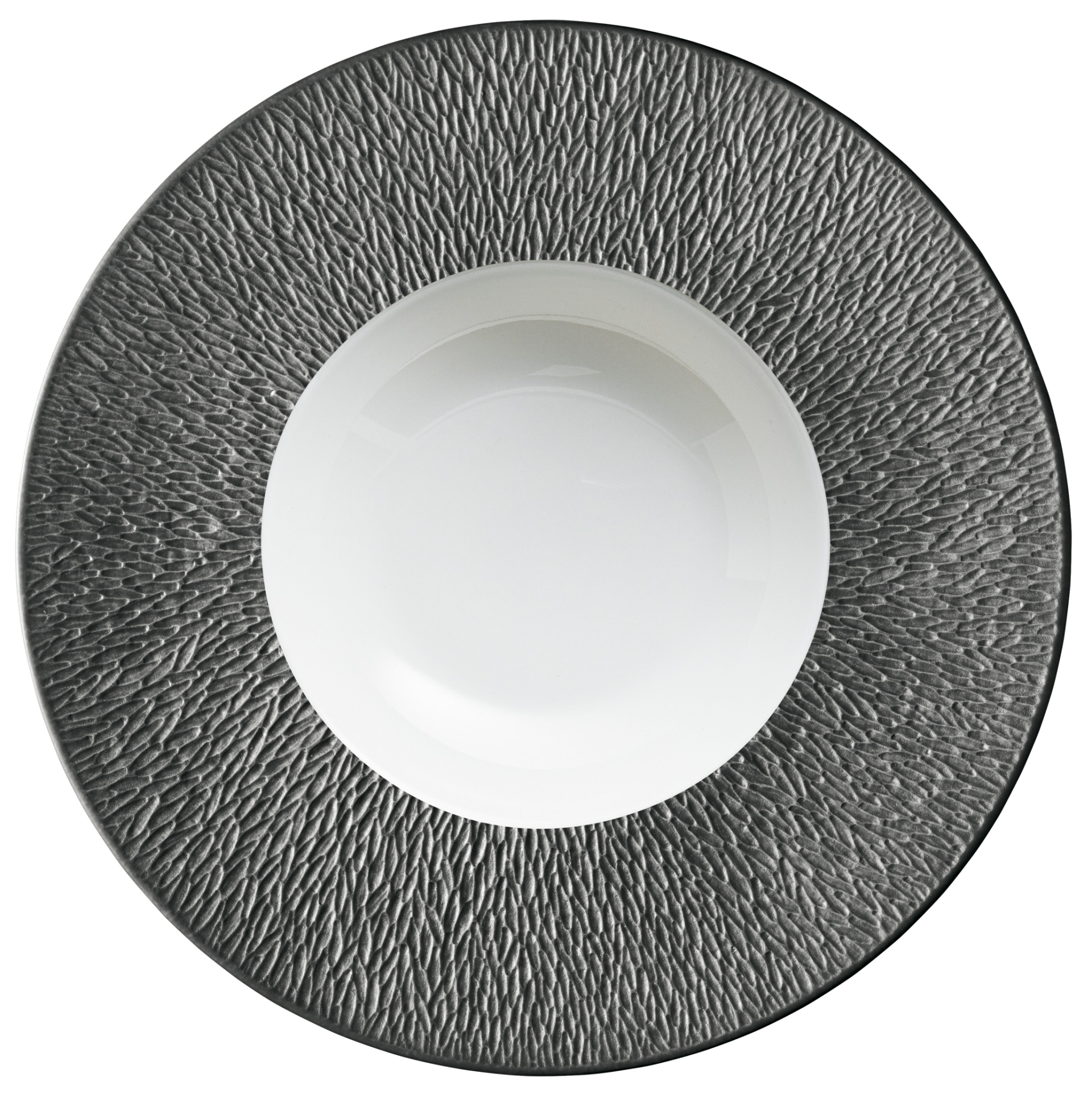 Raynaud, Minéral irisé Black, Deep plate with rim, large