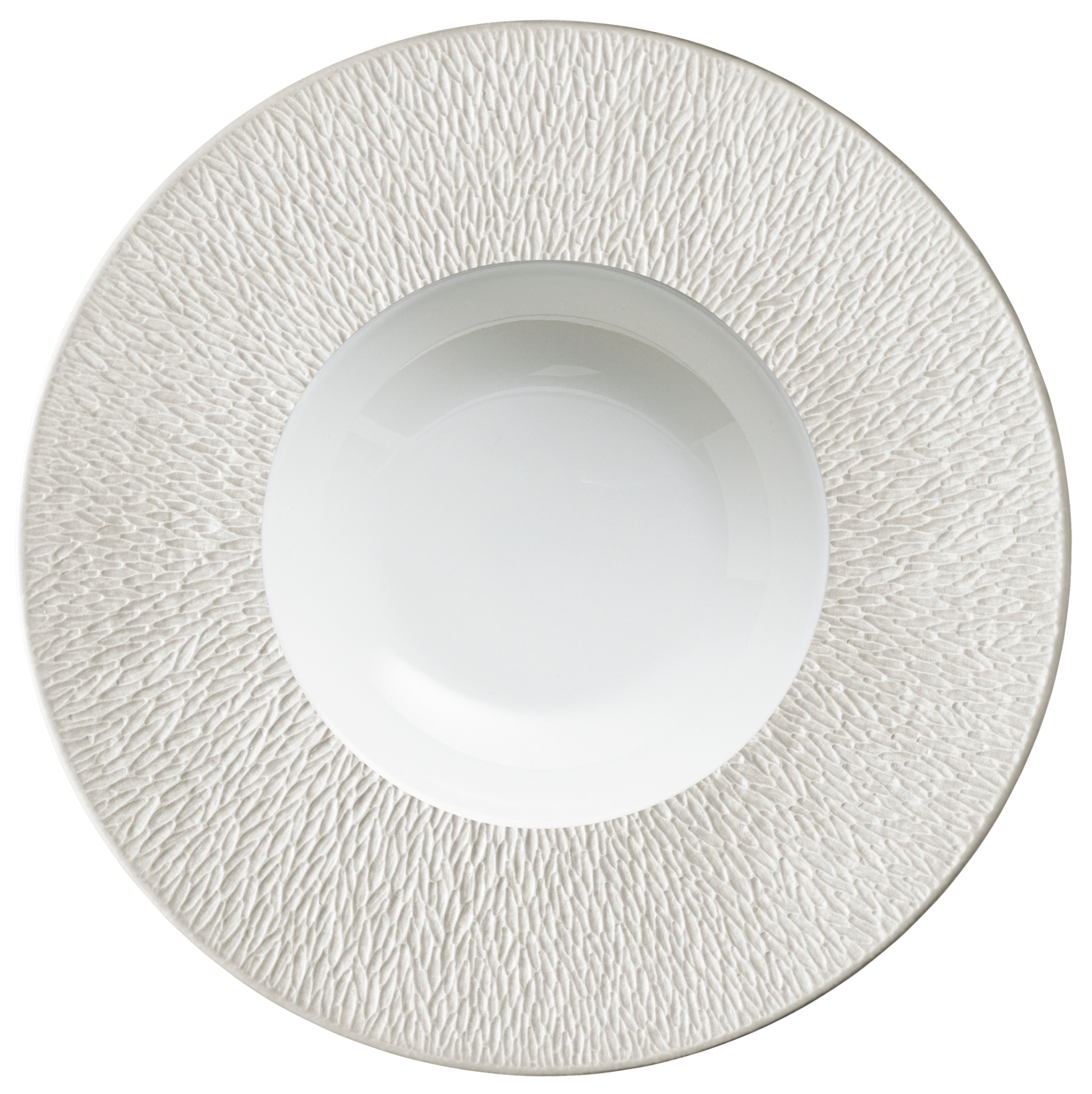 Raynaud, Minéral irisé Pearl Grey, Deep plate with rim, large
