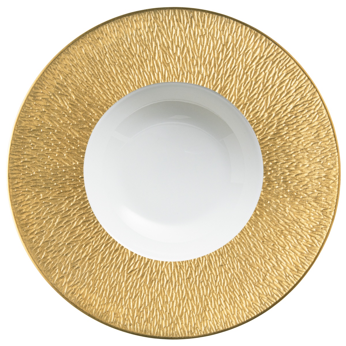 Raynaud, Minéral gold, Deep plate with rim large