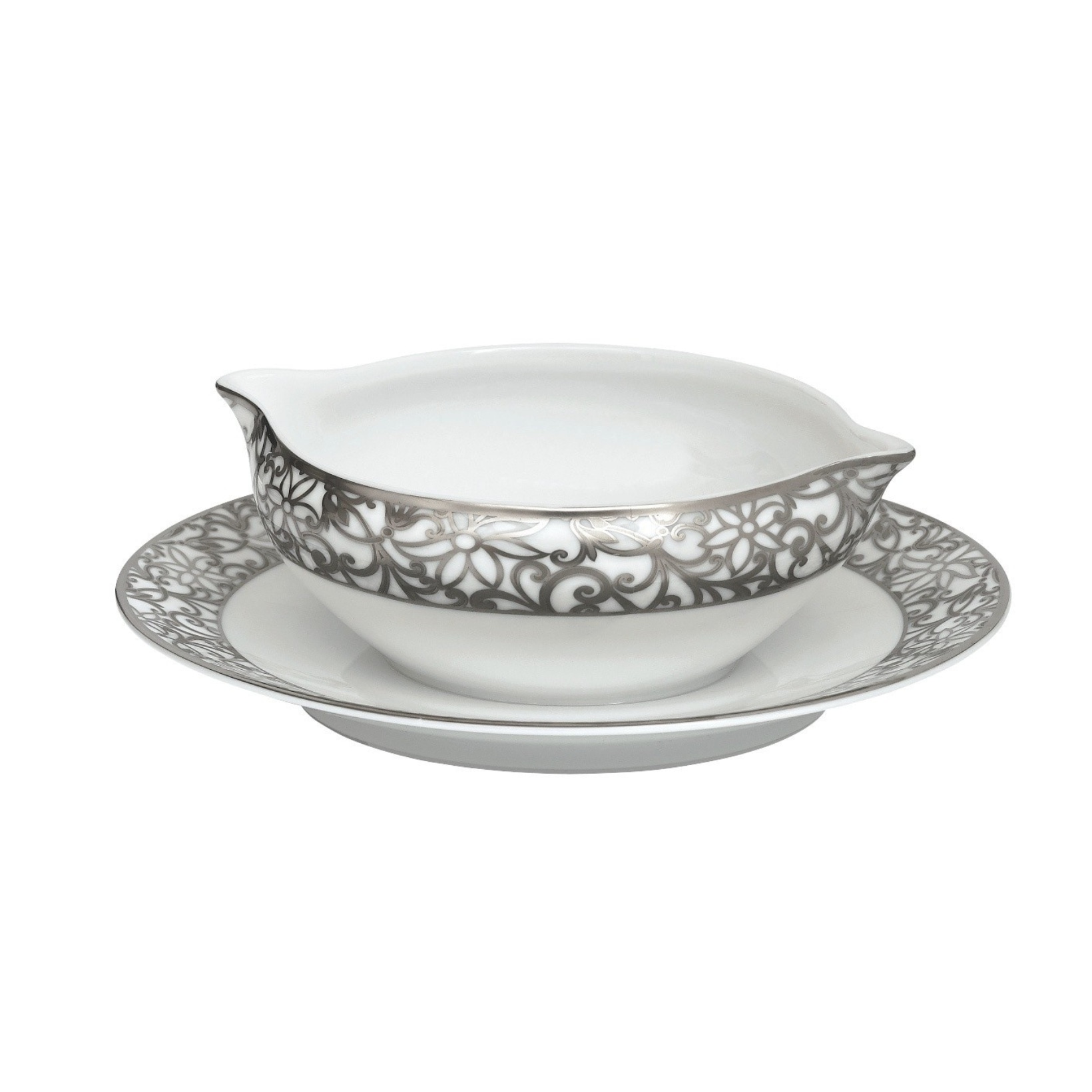 Raynaud, Salamanque Platinum, Sauce boat and stand