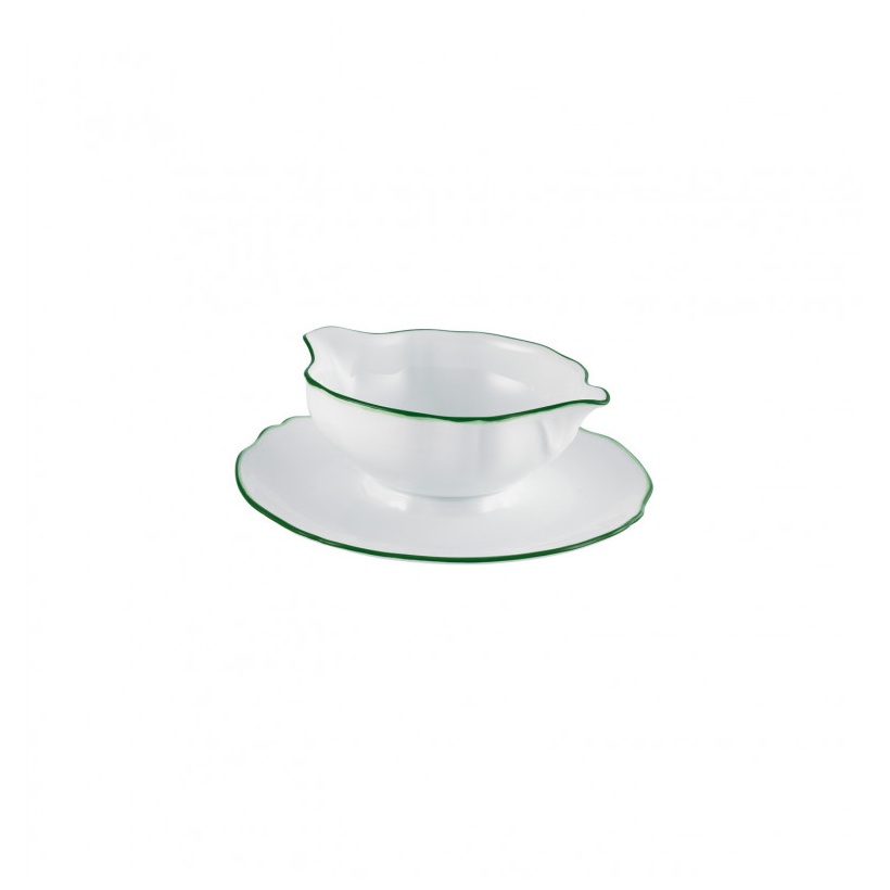 Raynaud, Touraine double filet vert, Sauce boat and stand