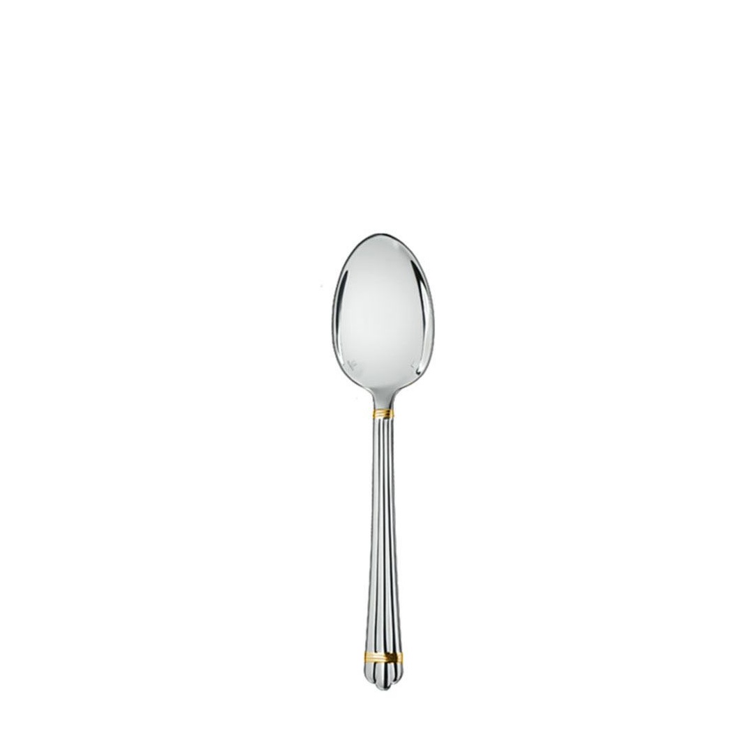 Christofle, Aria cutlery, silver plated with gold ring, Coffee spoon