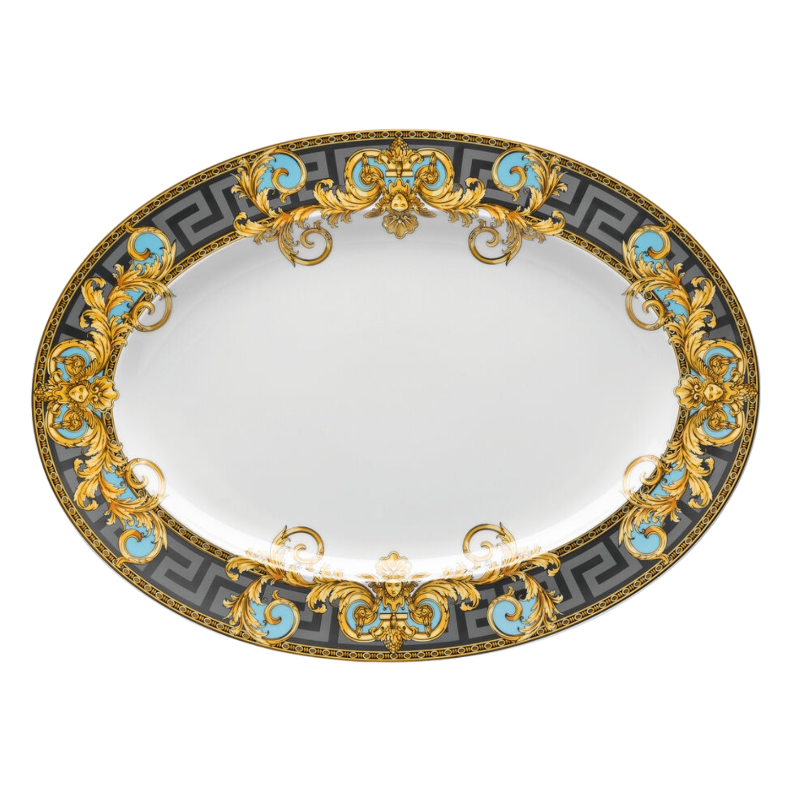 Versace, Prestige Gala Blue, Oval platter large