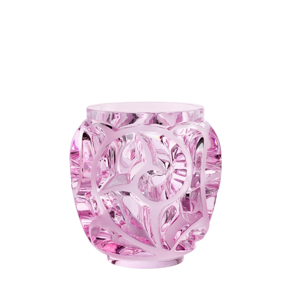 Lalique, Tourbillons vases, Vase, pink luster