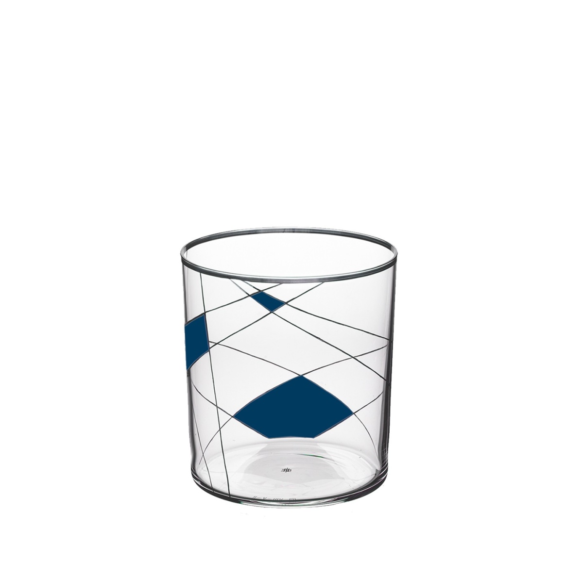 Lobmeyr, Neo double old fashioned, Dof tumbler light neo enamel painted x-vi-ii, dark blue