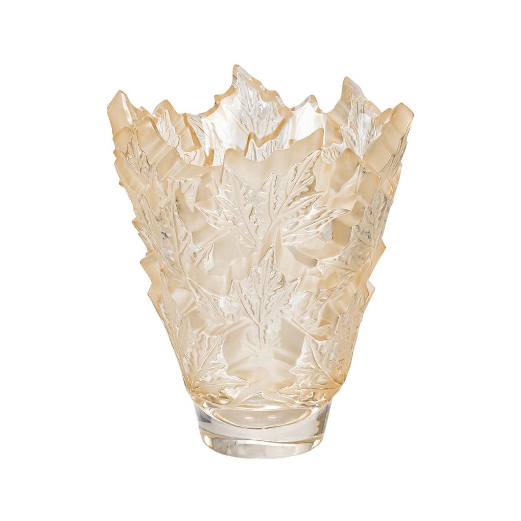 Lalique, Champs-Elysées vases, Vase, gold luster