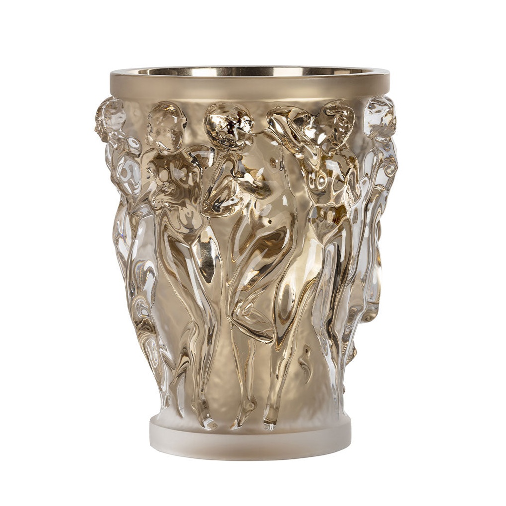 Lalique, Bacchantes vases, Vase moongold, limited edition