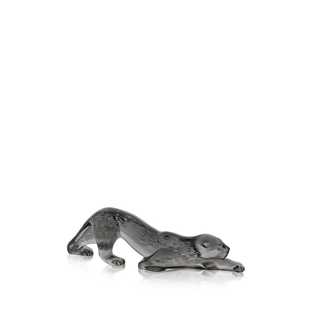 Lalique, Zeila panther sculptures, Small panther sculpture, grey