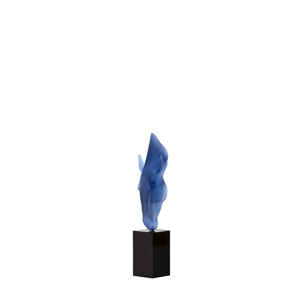 Lalique, Still water by Nic Fiddian Green, Limited edition sculpture, blue