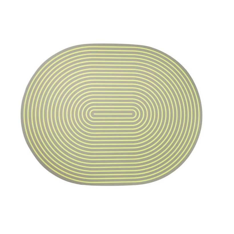 Von Gern Home, Stripe placemats and coasters, Stripe placemat, gray & yellow