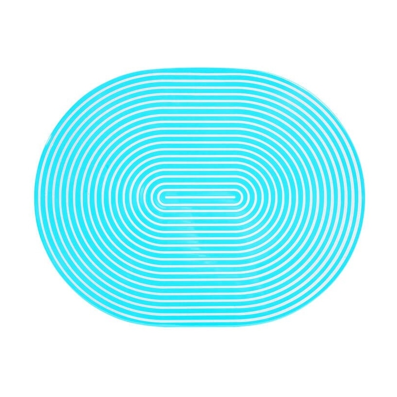 Von Gern Home, Stripe placemats and coasters, Stripe placemat, turquoise & silver stripes