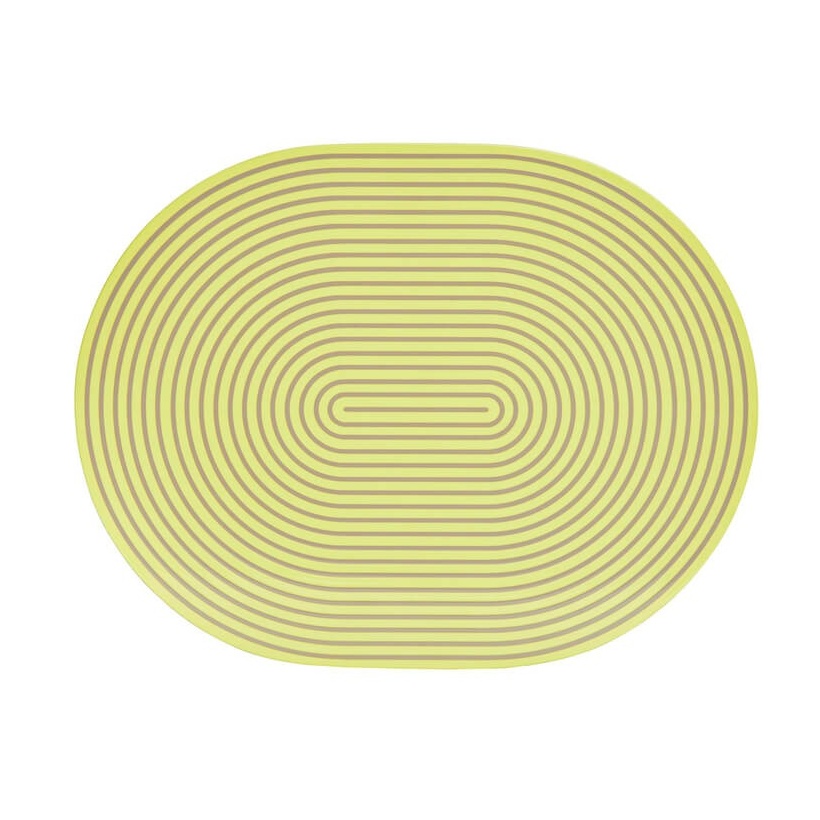 Von Gern Home, Stripe placemats and coasters, Stripe placemat, yellow & gray