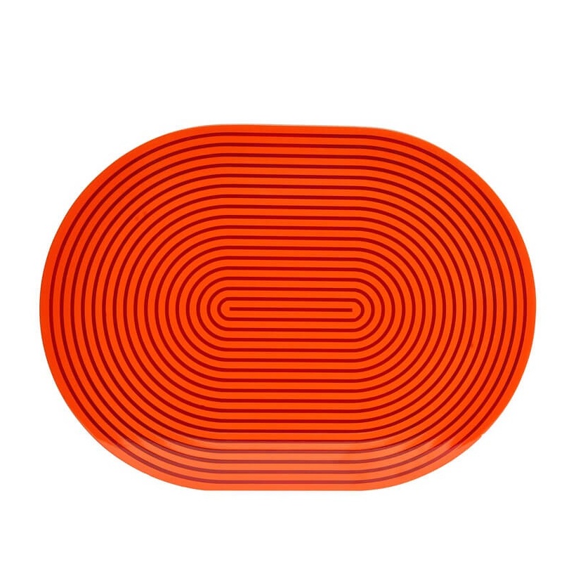 Von Gern Home, Stripe placemats and coasters, Stripe placemat, orange & red stripes