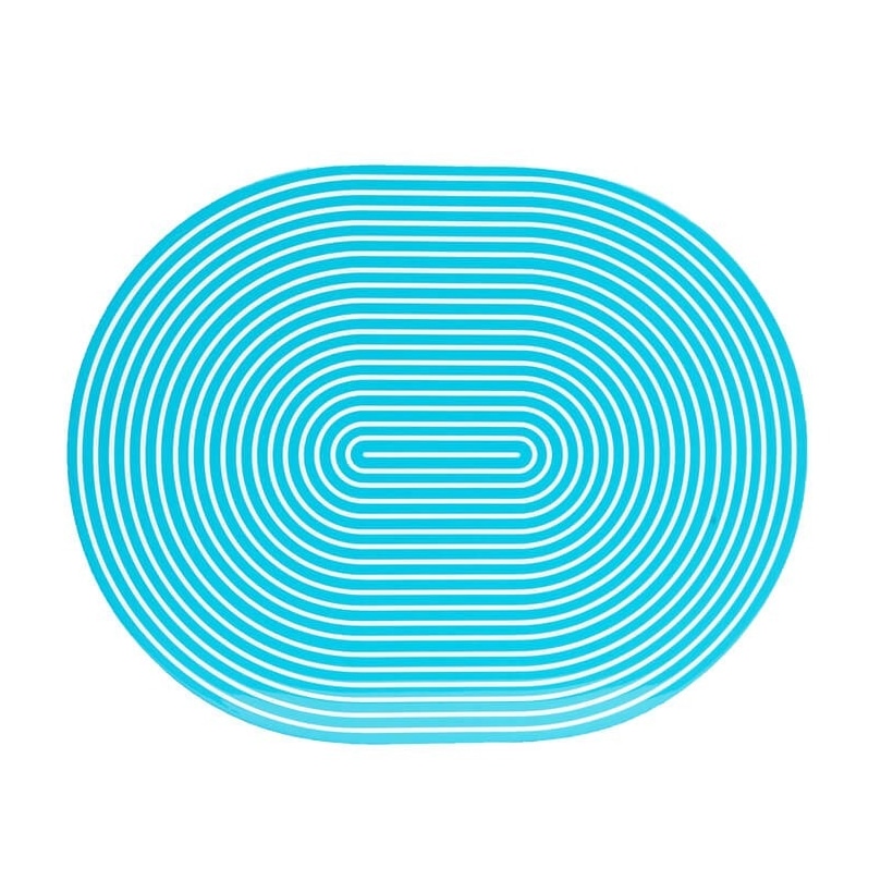 Von Gern Home, Stripe placemats and coasters, Stripe placemat, turquoise & white