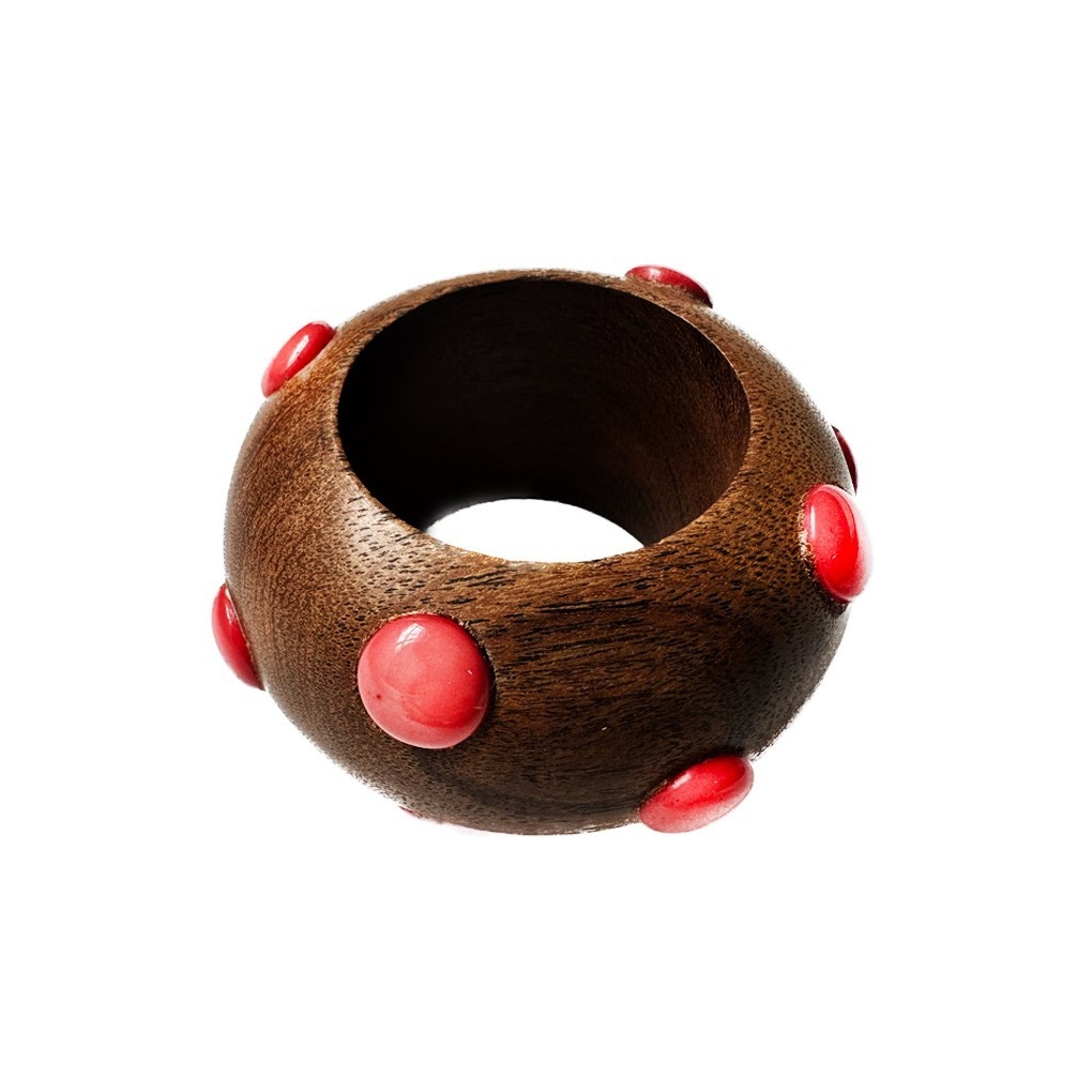 Von Gern Home, Candy napkin rings, Dot napkin ring, pink