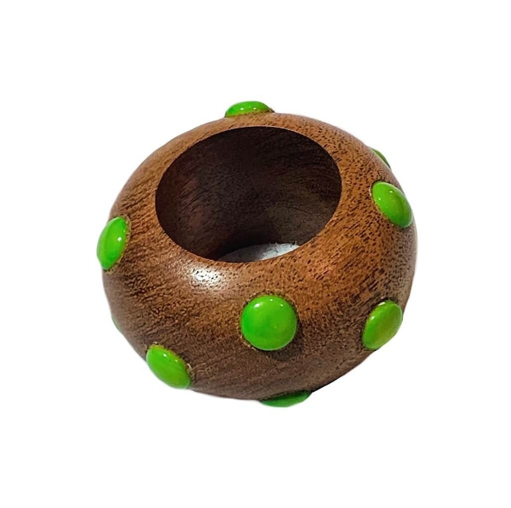 Von Gern Home, Candy napkin rings, Dot napkin ring, green