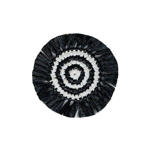 Von Gern Home, Woven, Set of 4 fringe coasters, black & white