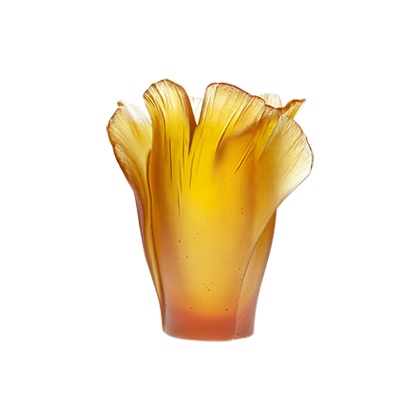 Daum, Ginkgo vases, Medium Amber Vase