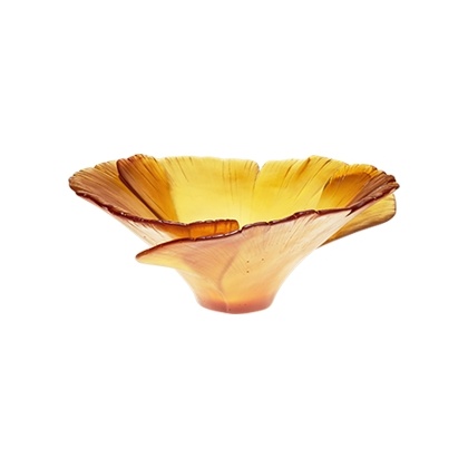 Daum, Ginkgo bowls, Amber bowl