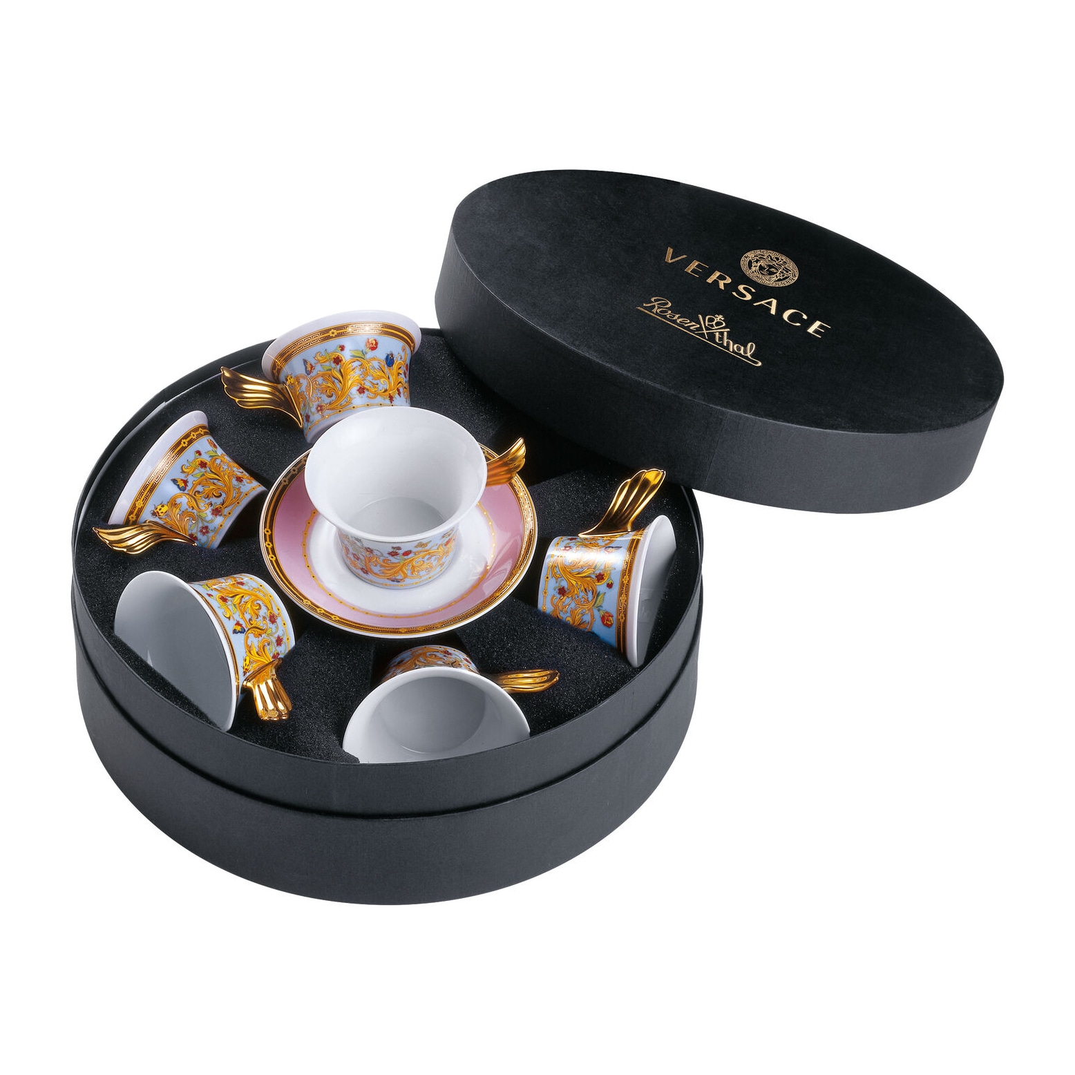 Versace, Le Jardin, Set of 6 tea cups and saucers