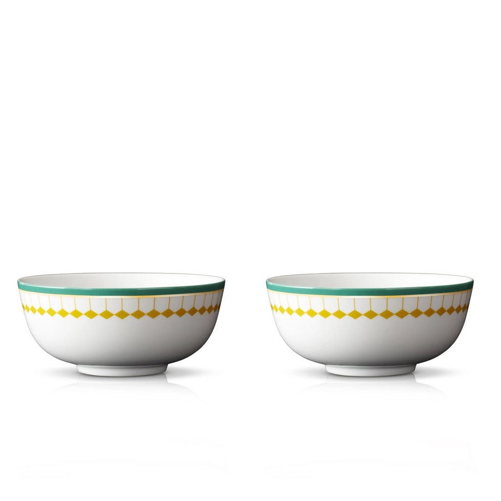 Reflections Copenhagen, Porcelain, Pair of Caldo Yoghurt Bowls