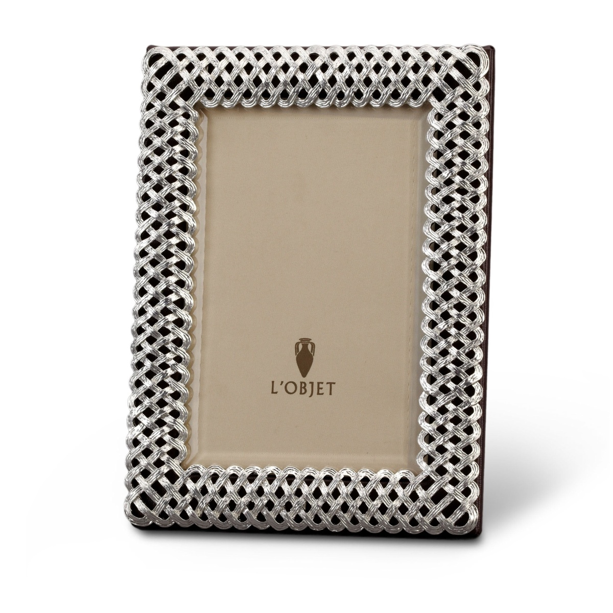 L'Objet, Picture Frames, Braid Frame, platinum 20x25 cm