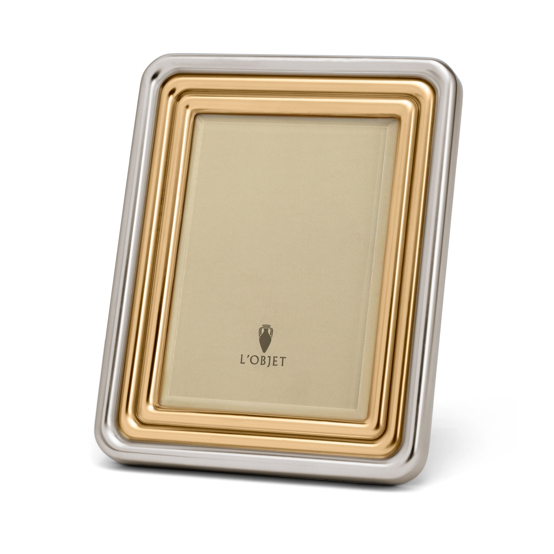 L'Objet, Picture Frames, Concorde Frame, platinum/gold 20x25 cm