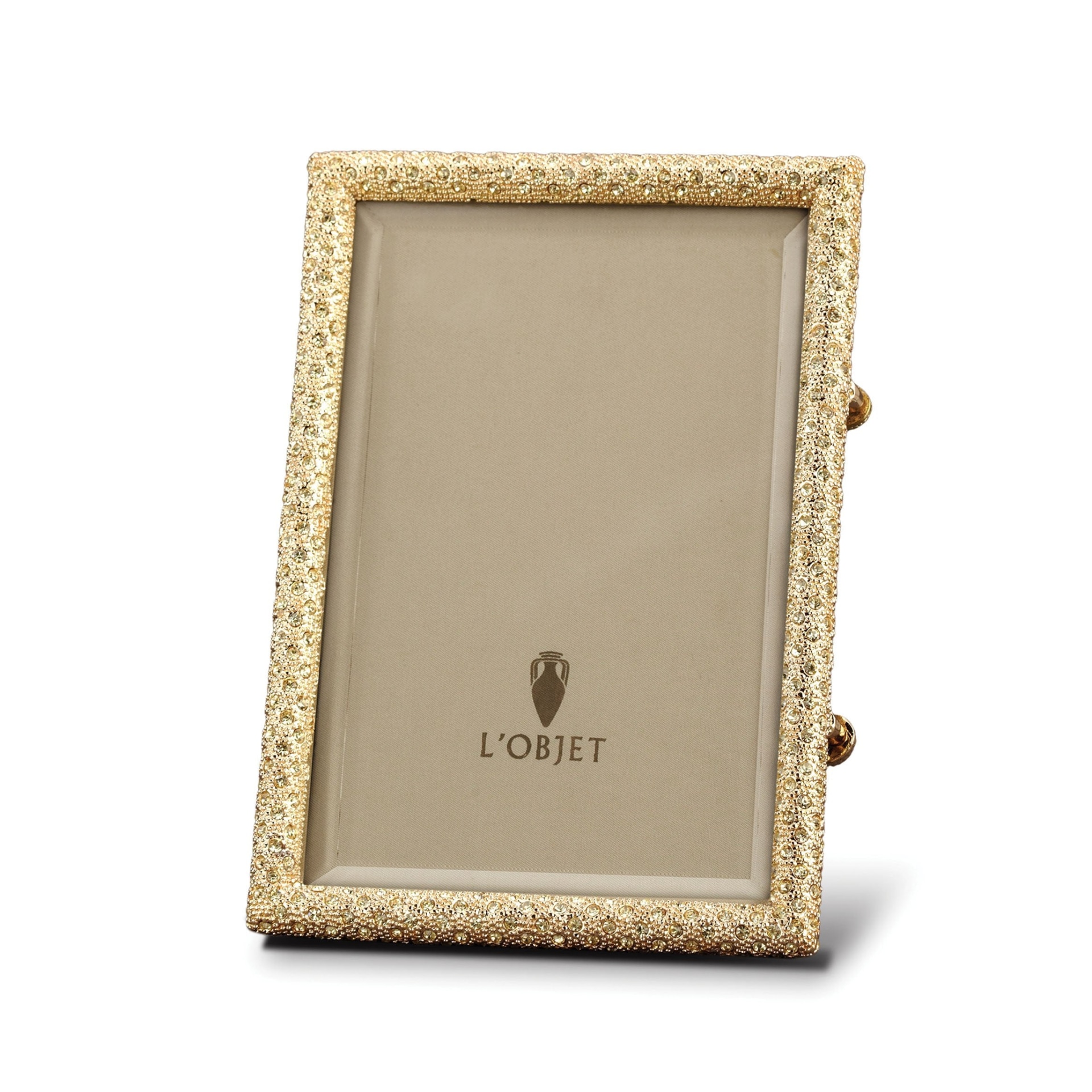 L'Objet, Picture Frames, Rectangular Pave Frame, gold 13x18 cm